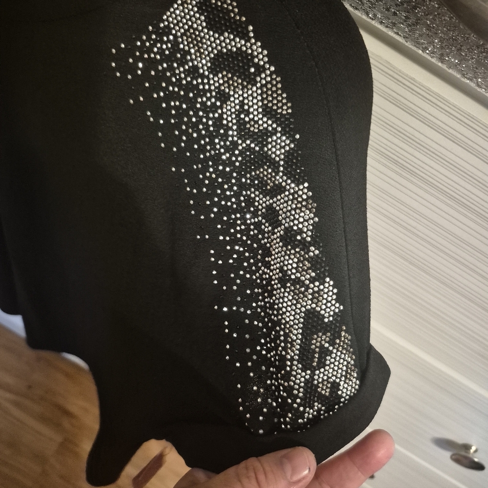 Scarlett Black Top with Elegant Details